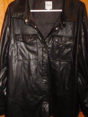 Faux Leather Shirt / Jacket
